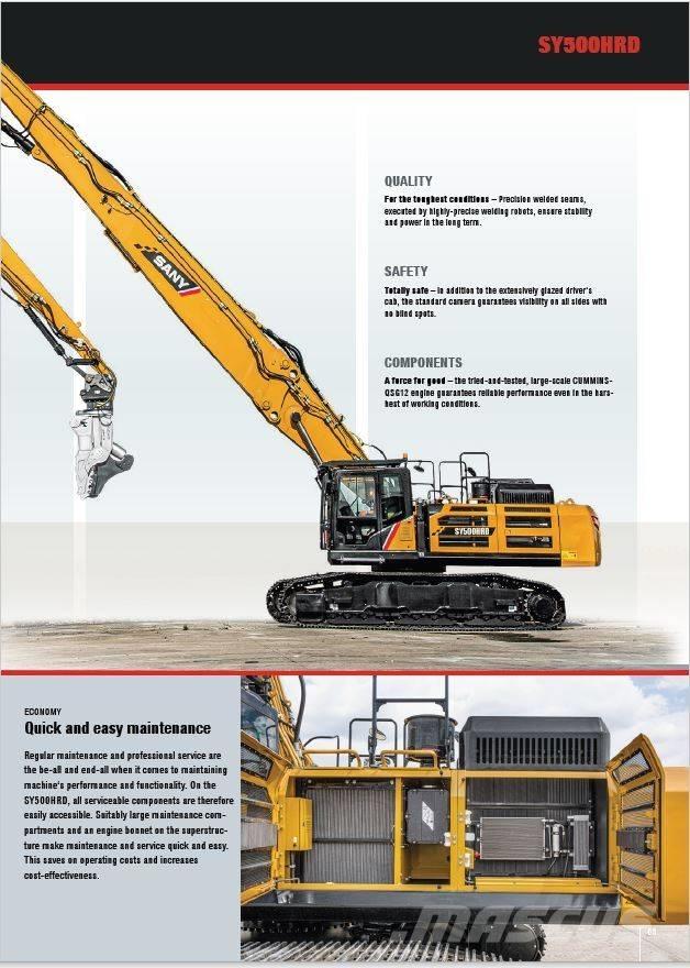 Sany SY500 HRD Pelle de démolition