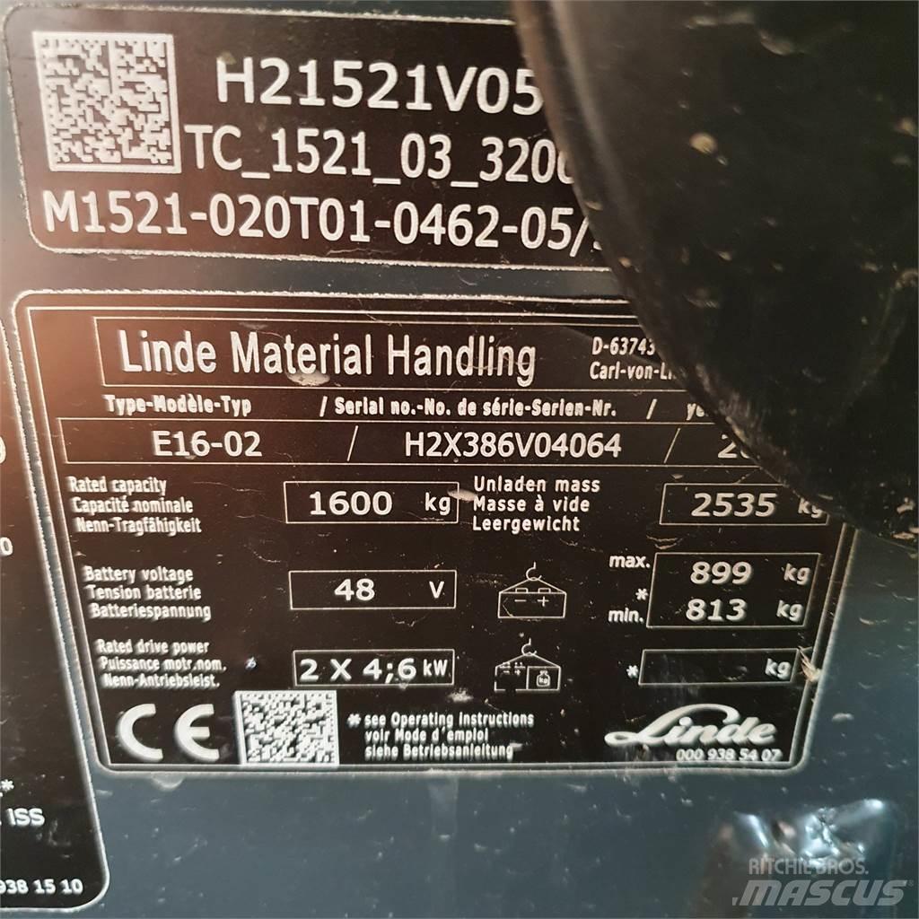 Linde E16 Chariots élévateurs électriques