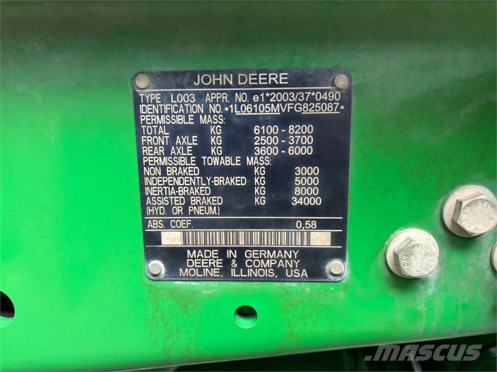 John Deere 6105M Tracteur