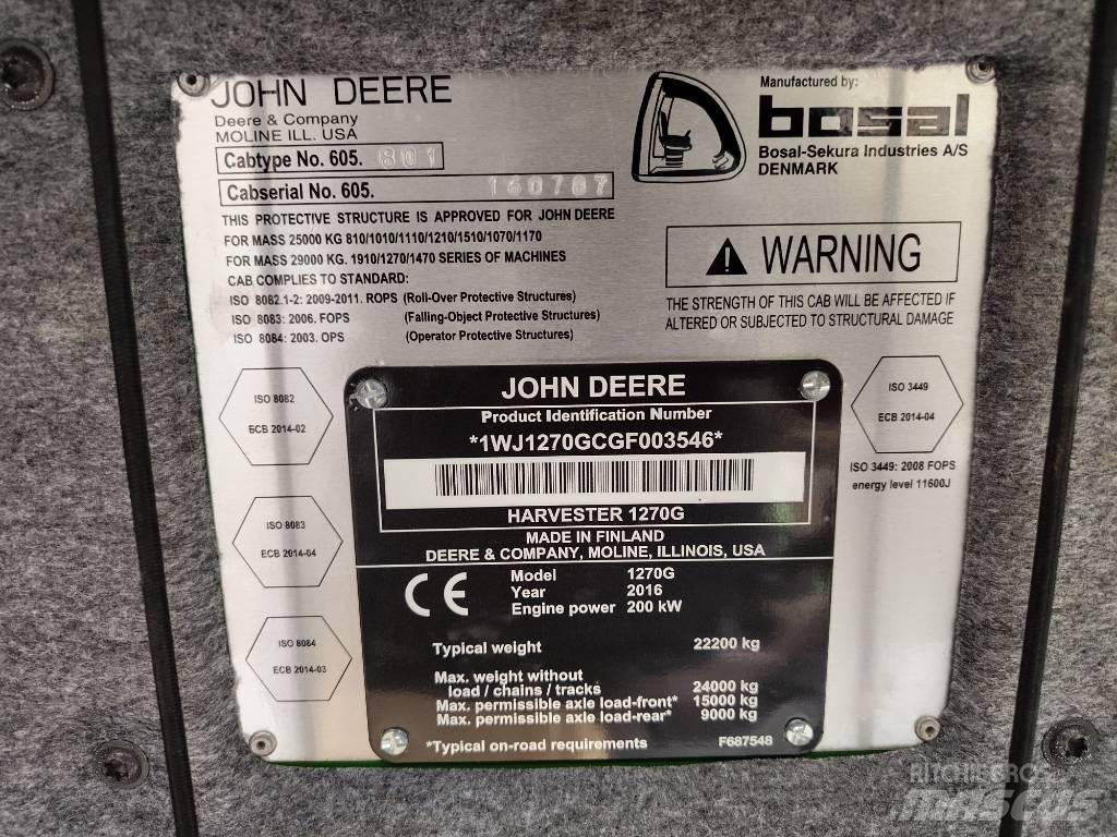 John Deere 1270G 6W Abatteuse
