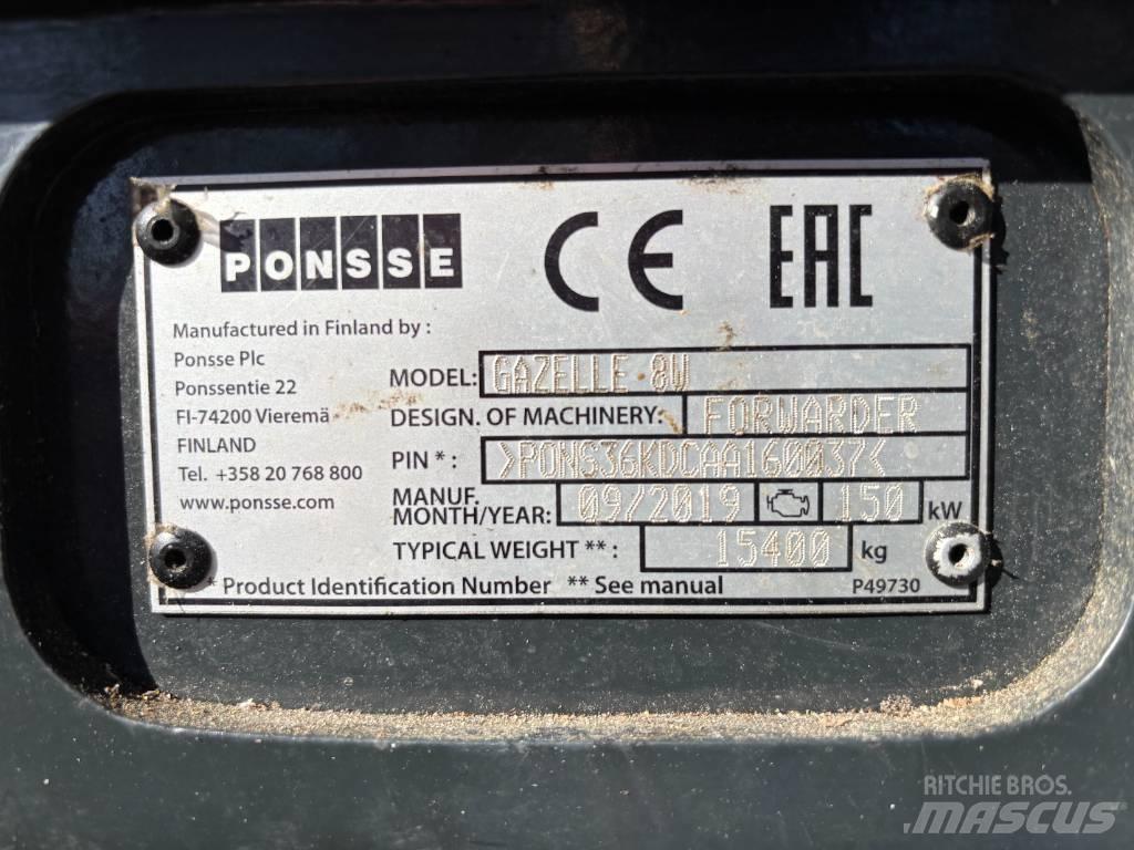 Ponsse GAZELLE 8W Abatteuse porteur