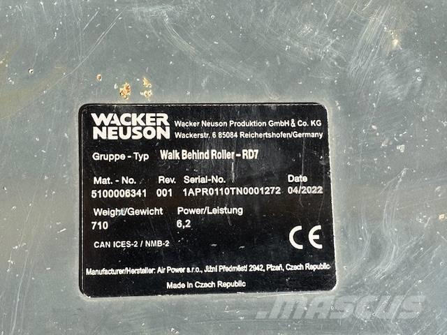 Wacker Neuson RD 7 Rouleaux tandem