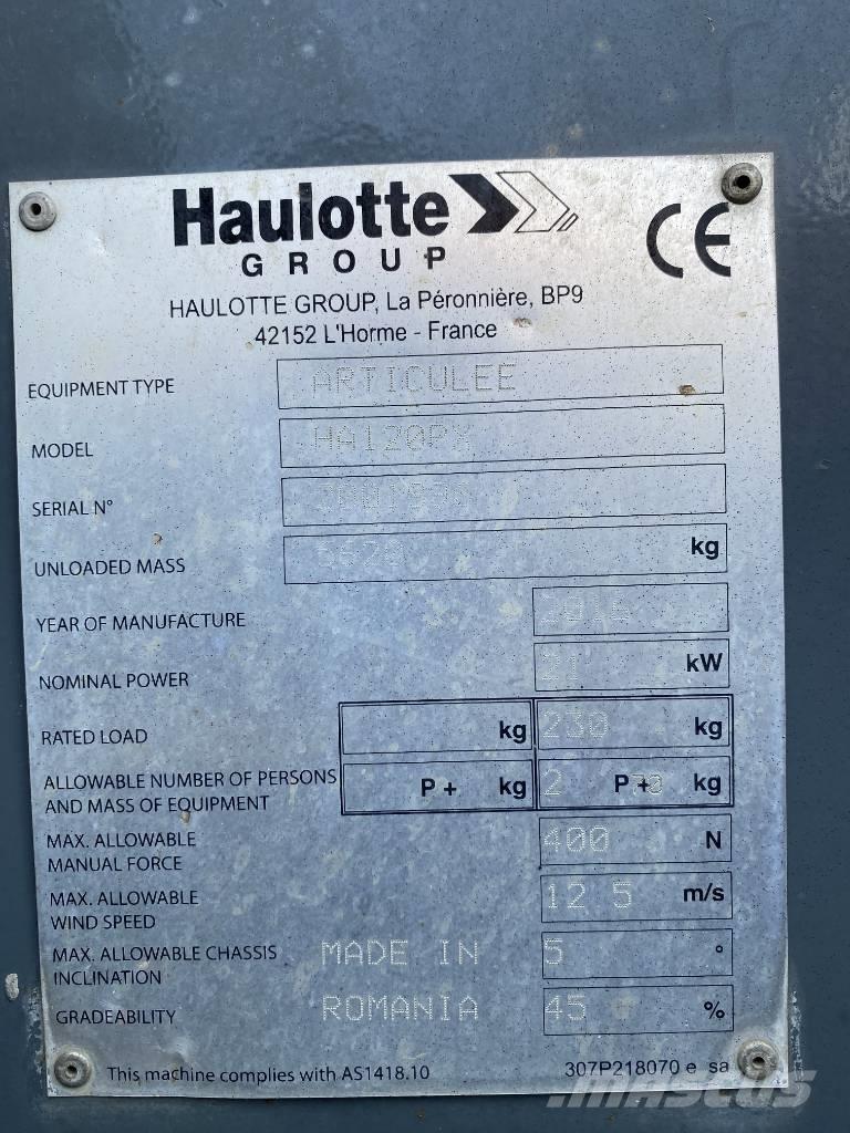 Haulotte HA 120 P Nacelles articulées