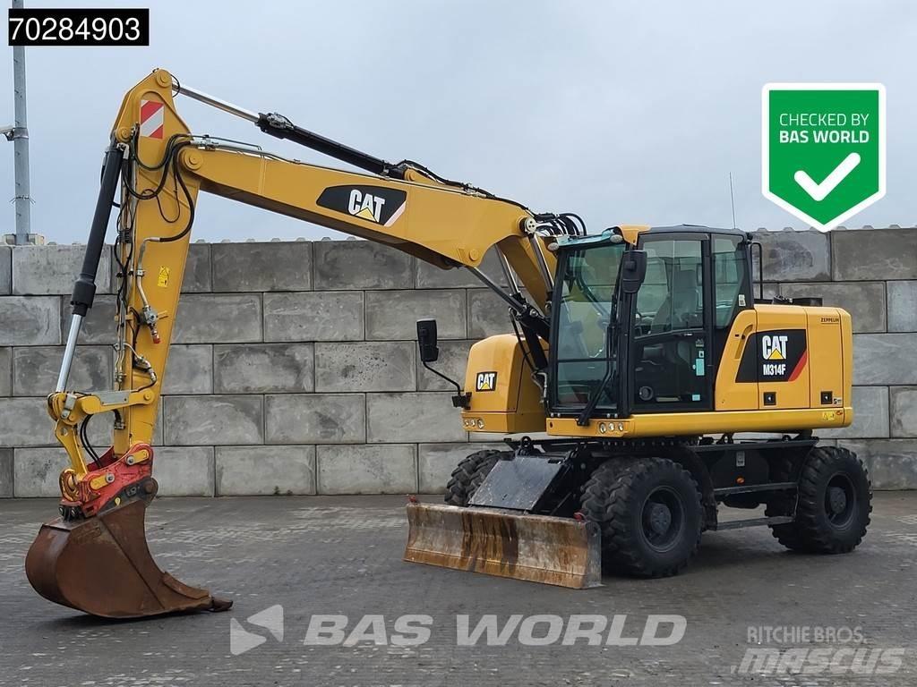 CAT M314 F Pelle sur pneus
