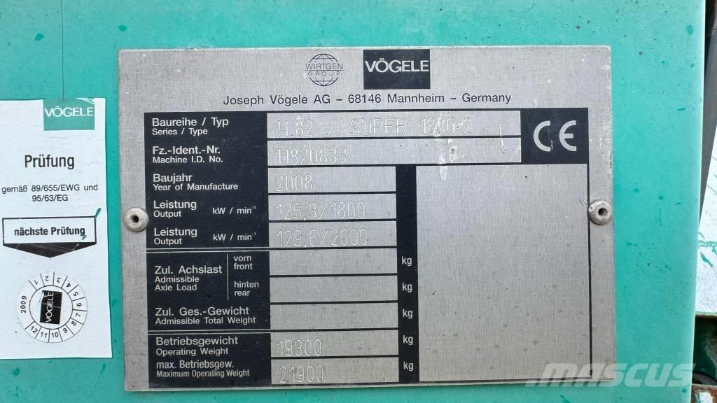 Vögele Super 1800-2 Finisseur
