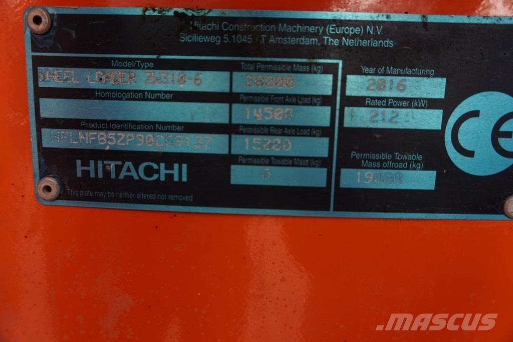 Hitachi ZW 310-6 Chargeuse sur pneus
