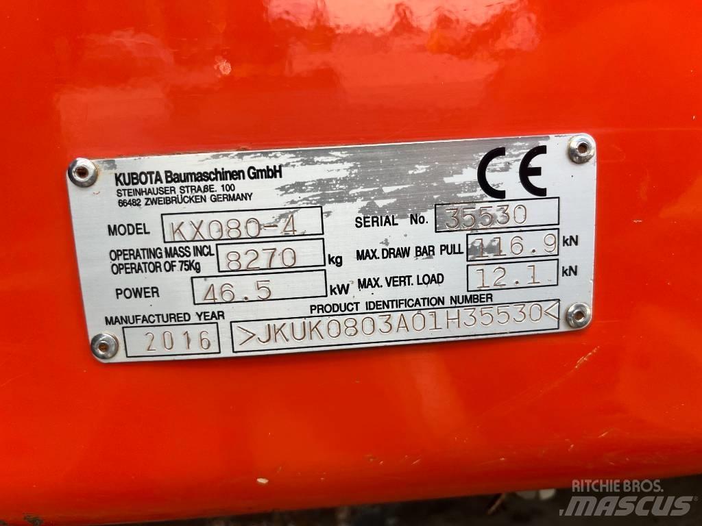 Kubota KX 080-4 Mini pelle 7t-12t