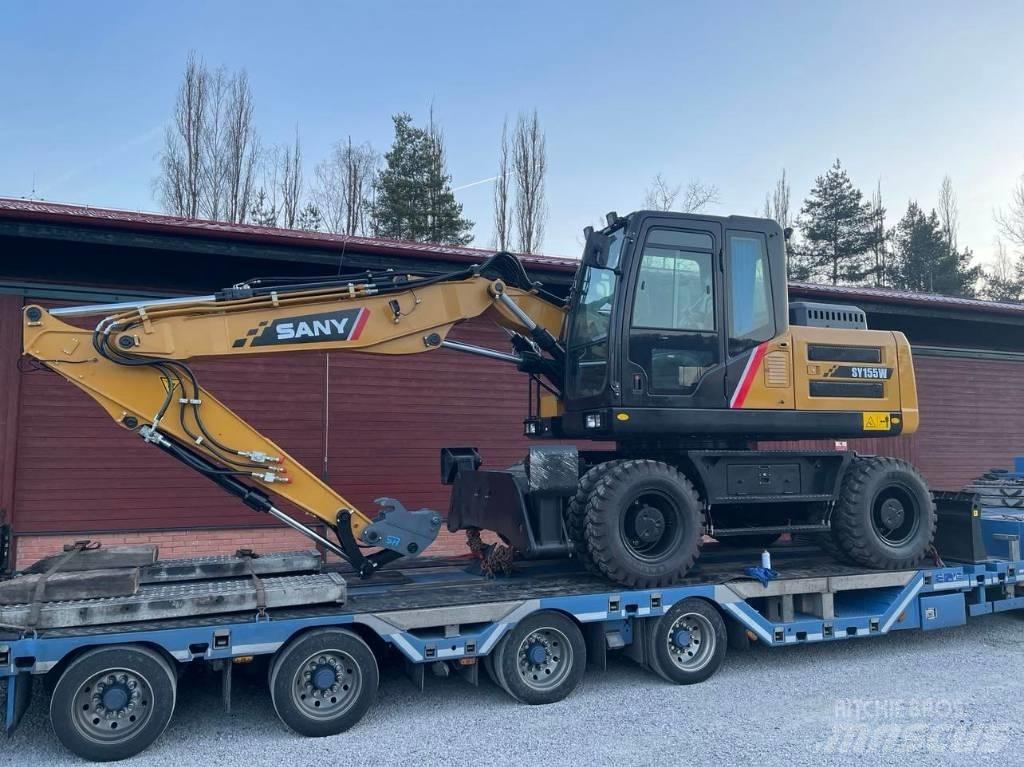 Sany SY155W Pelle sur pneus
