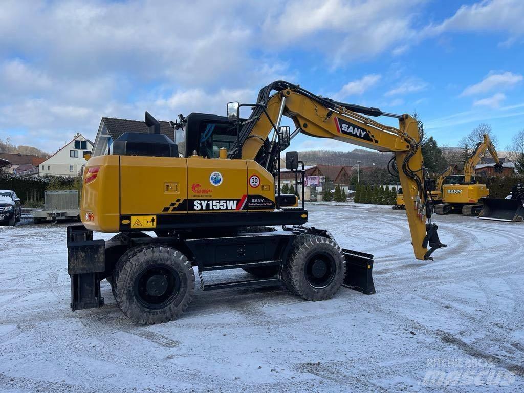 Sany SY155W Pelle sur pneus