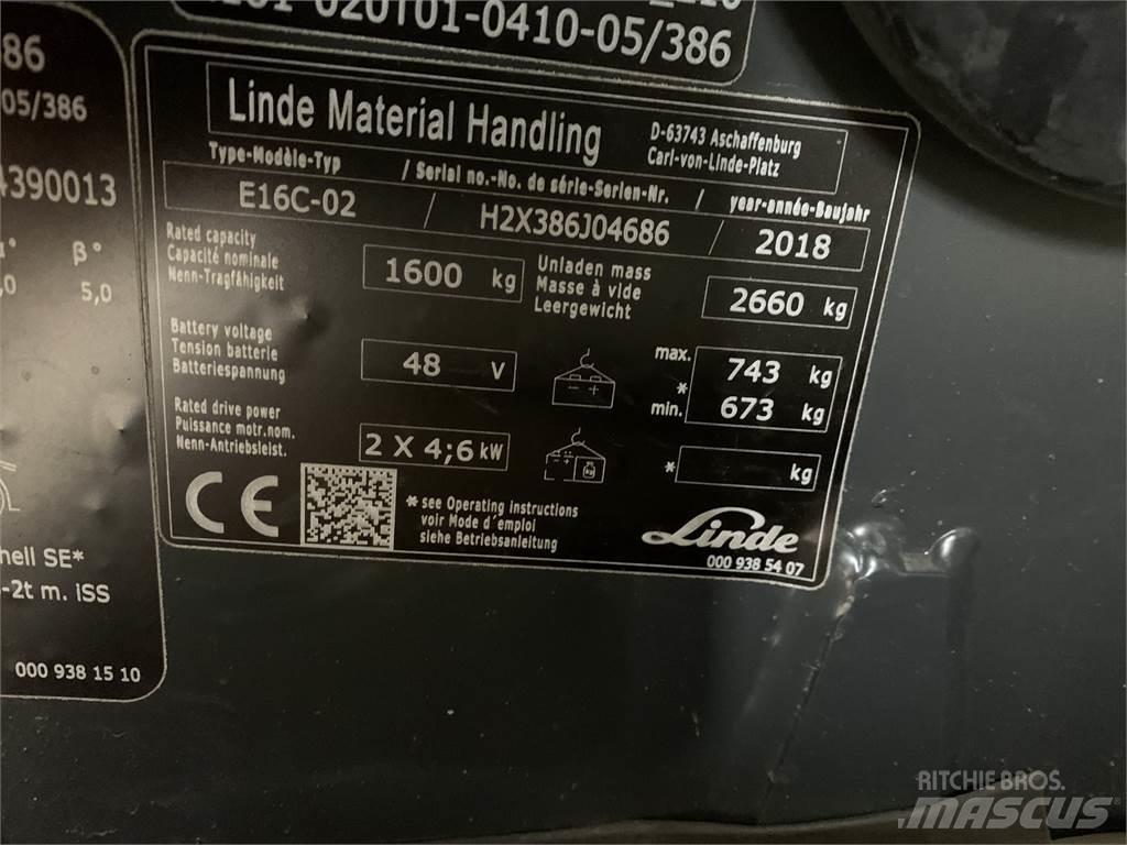 Linde E16C Chariots élévateurs électriques