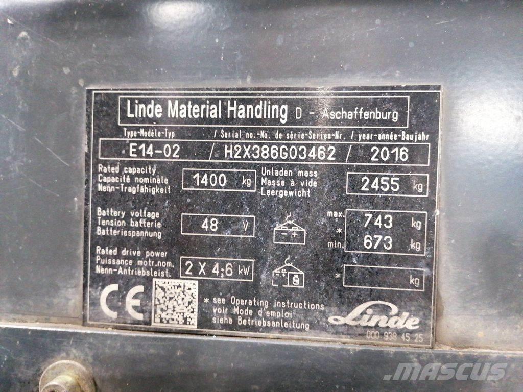 Linde E14-02 Chariots élévateurs électriques