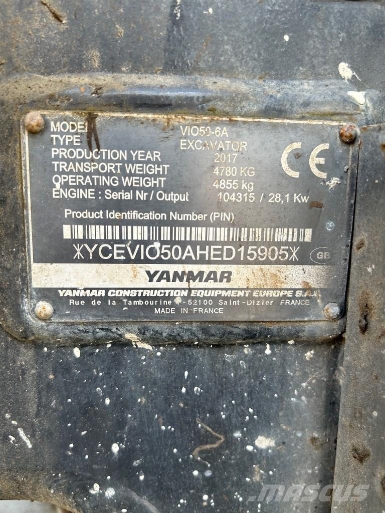 Yanmar VI050 - 6A Mini pelle < 7t