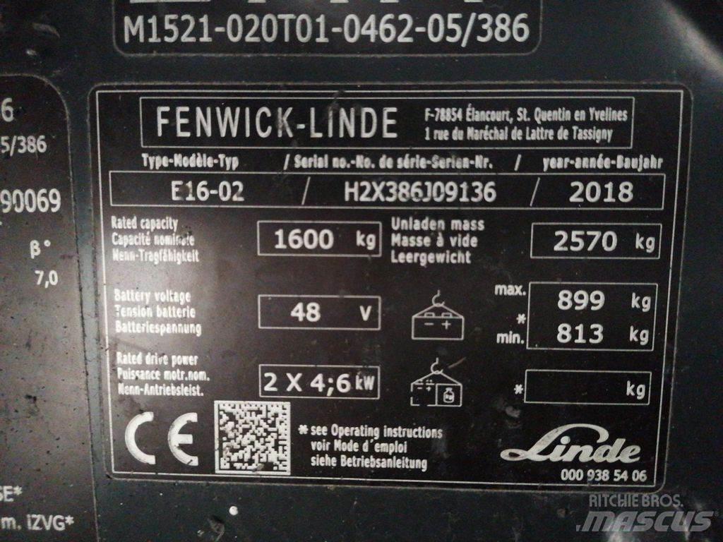 Linde E16-02 Chariots élévateurs électriques
