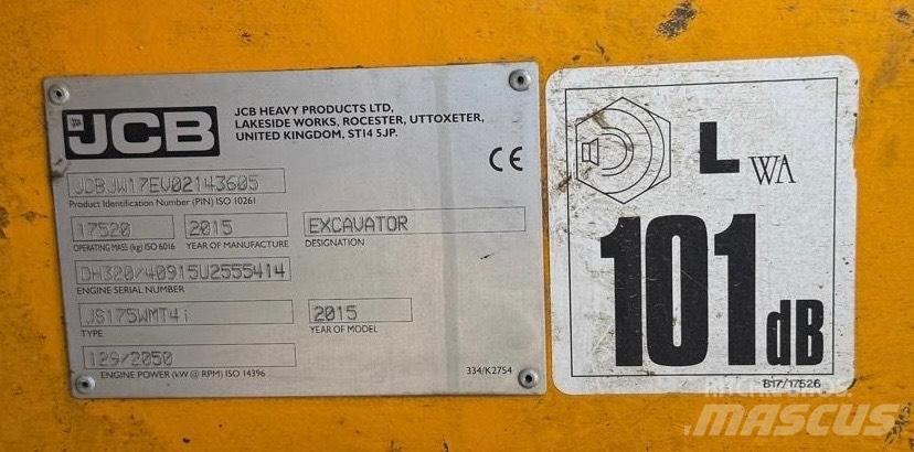JCB JS 175 W Pelle sur pneus