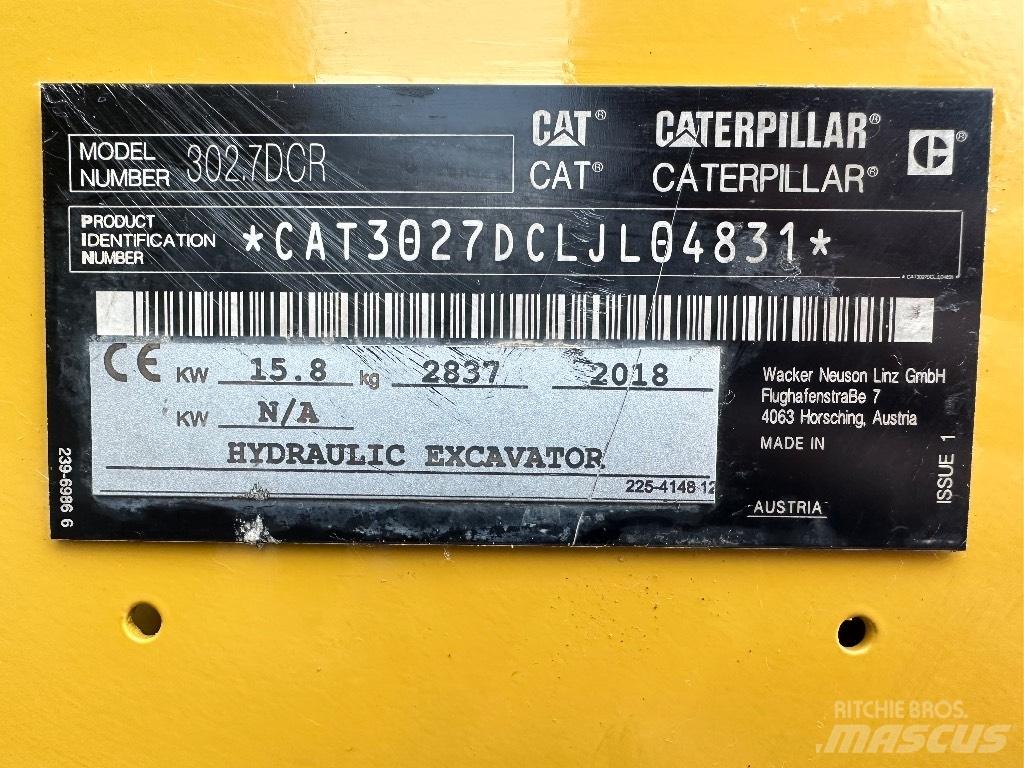 CAT 302.7D CR Mini pelle < 7t