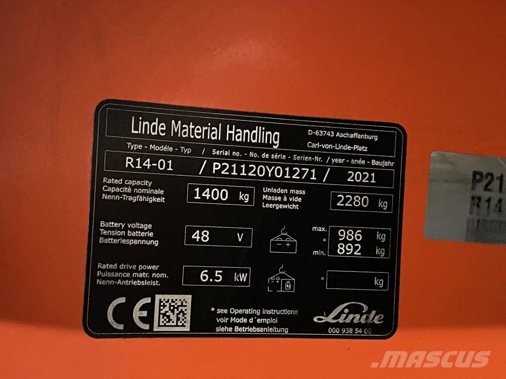 Linde R14-01 Chariot à mât rétractable