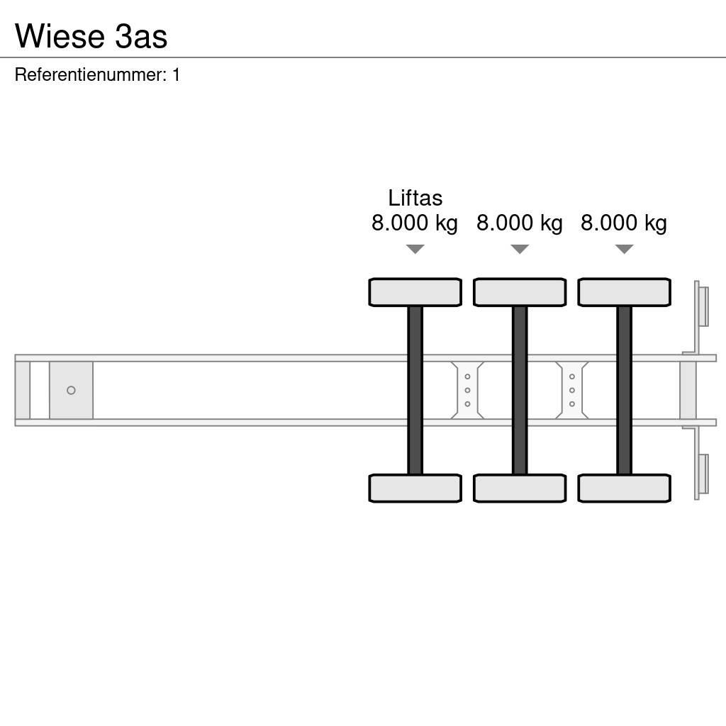 Wiese 3as Semi remorque plateau ridelle