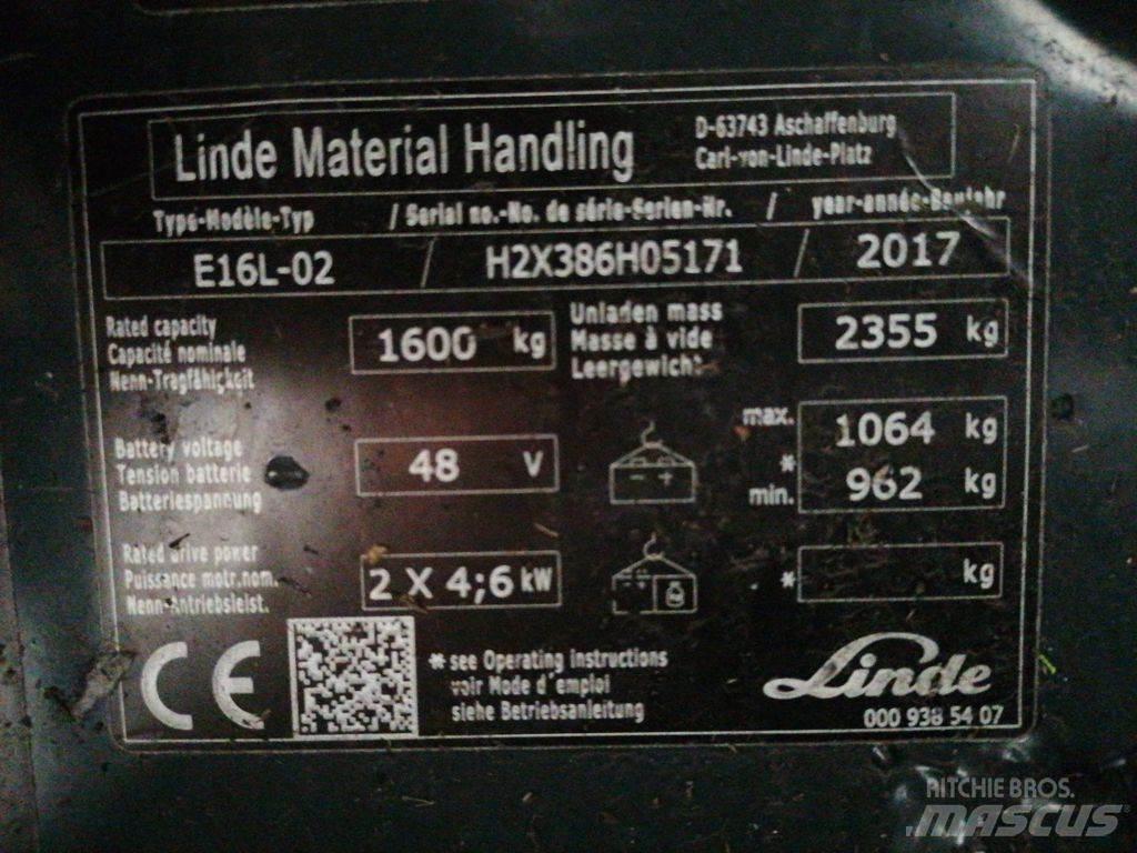 Linde E16L-02 Chariots élévateurs électriques