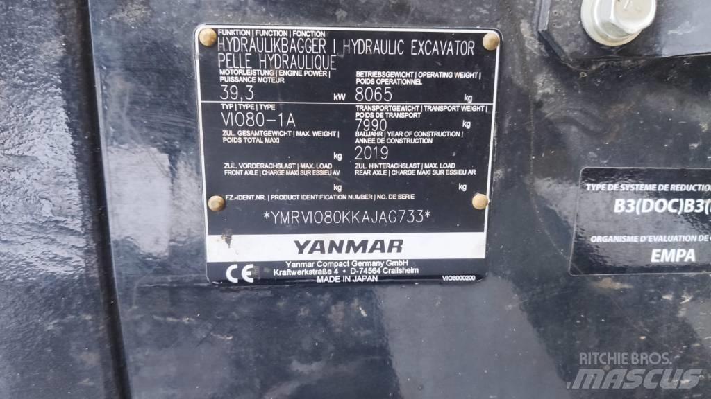 Yanmar Vio 80-1A Mini pelle 7t-12t