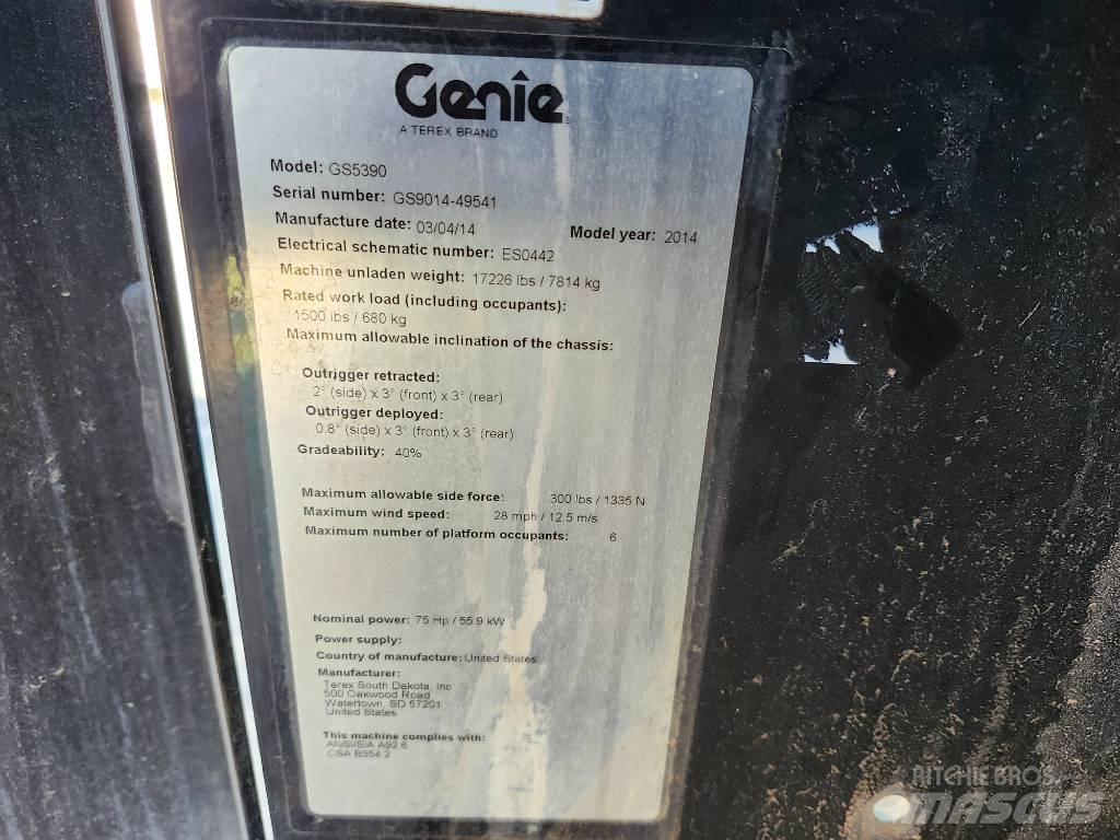 Genie GS 5390 Nacelle ciseaux