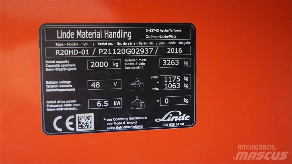 Linde R20HD Chariot à mât rétractable
