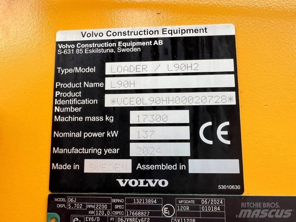 Volvo L90H2 Chargeuse sur pneus