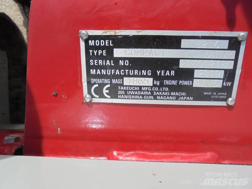 Takeuchi TB216 Mini pelle < 7t