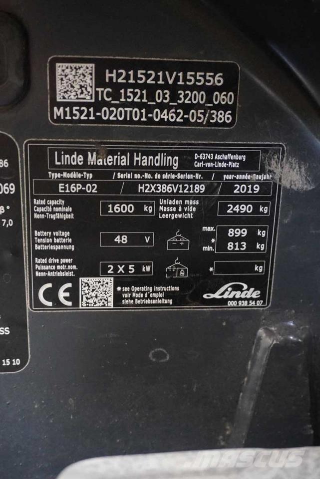 Linde E 16 P Chariots élévateurs électriques