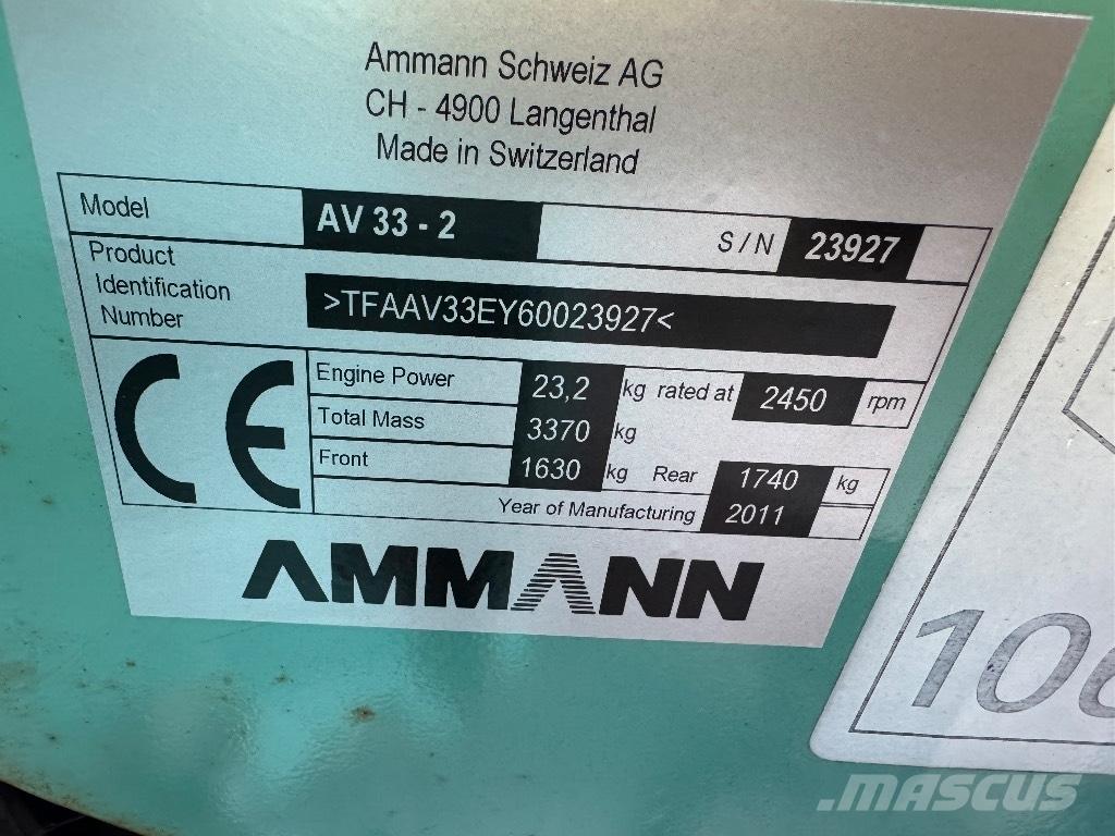 Ammann AV 33-2 Rouleaux tandem