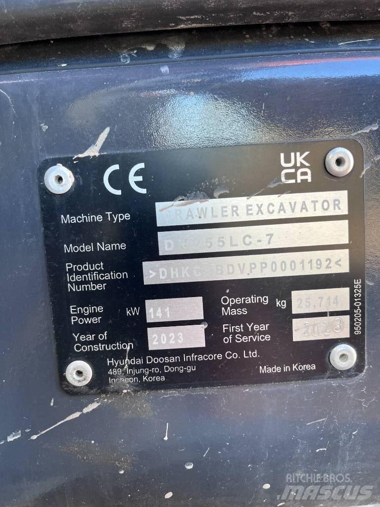 Doosan DX255 LC-7 Pelle sur chenilles