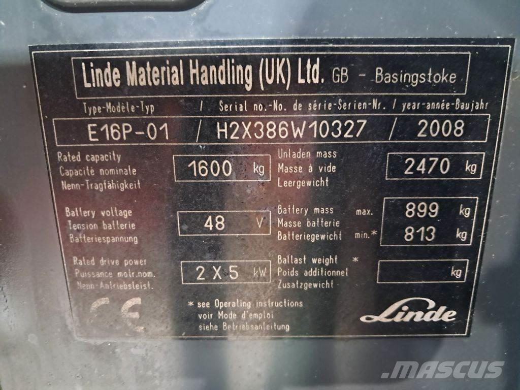 Linde E16P-01 Chariots élévateurs électriques