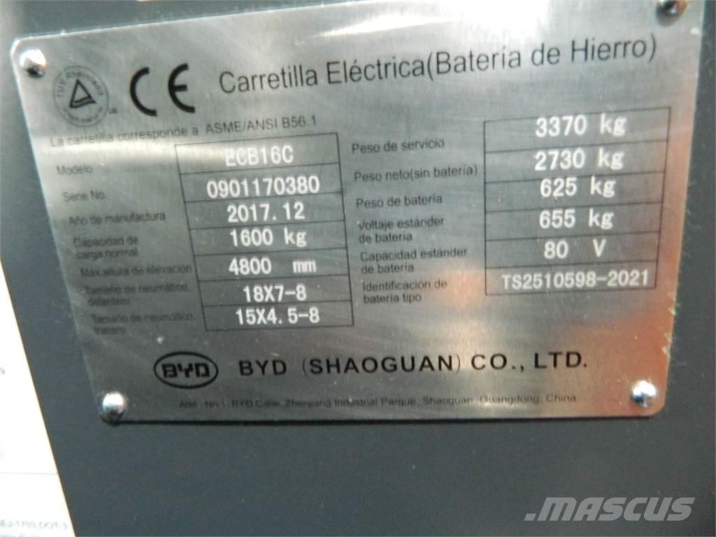 BYD ECB16C Chariots élévateurs électriques