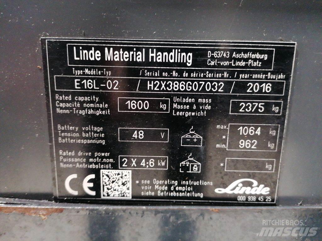 Linde E16L-02 Chariots élévateurs électriques