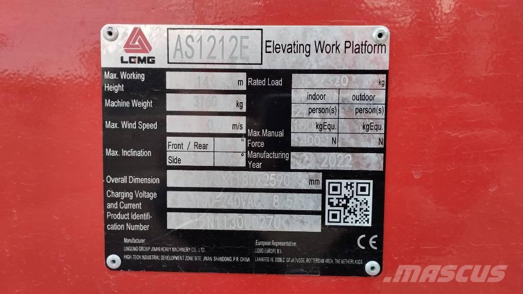 LGMG AS 1212 E Nacelle ciseaux