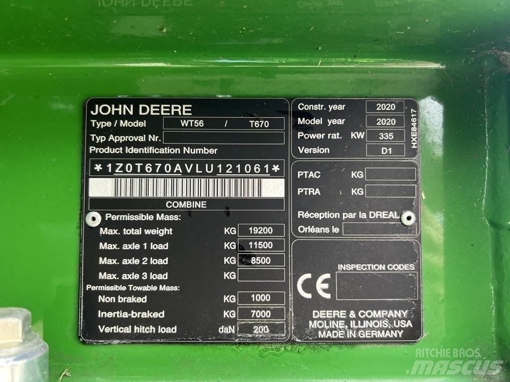 John Deere T670I Moissonneuse batteuse