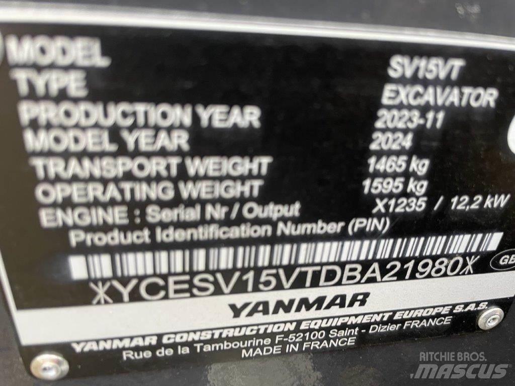 Yanmar SV15VT Mini pelle 7t-12t