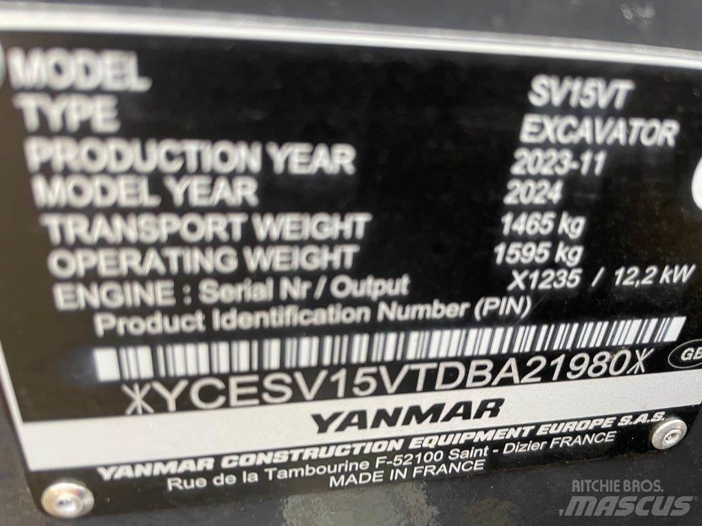 Yanmar SV15VT Mini pelle 7t-12t