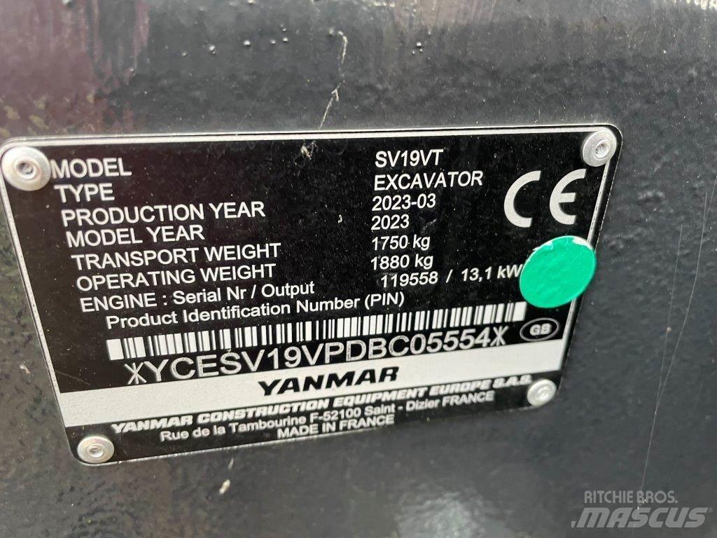 Yanmar SV19VT Mini pelle 7t-12t