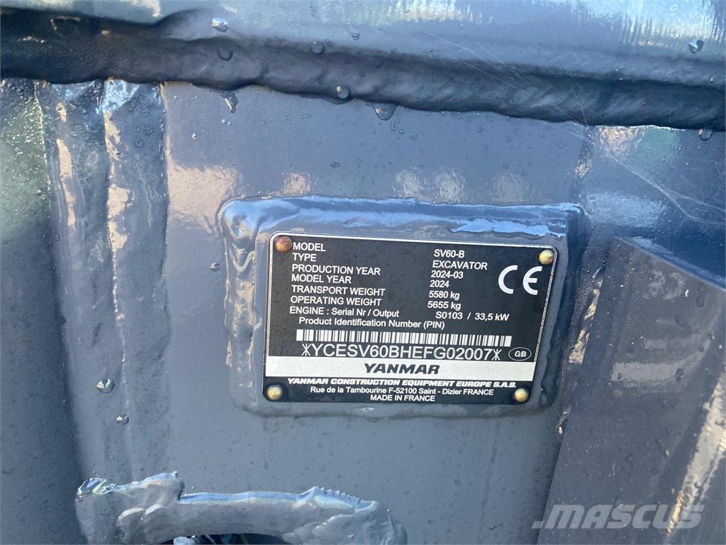 Yanmar SV60-B Mini pelle 7t-12t
