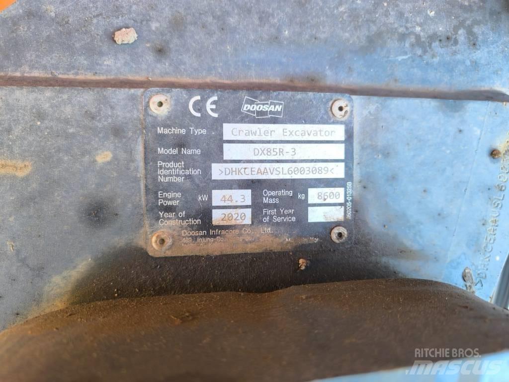 Doosan DX 85 R-3 Mini pelle 7t-12t