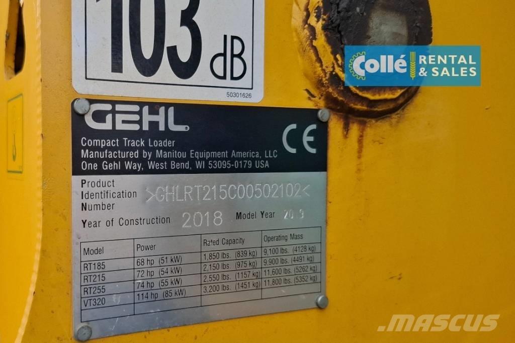 Gehl RT215 | 2018 Chargeuse sur chenilles