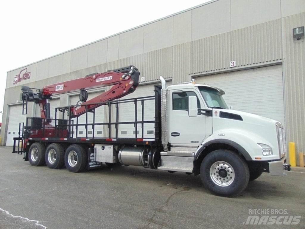 BIK FC-67 Camion plateau ridelle avec grue