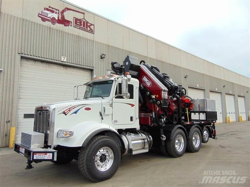 BIK TC-106 Camion plateau ridelle avec grue
