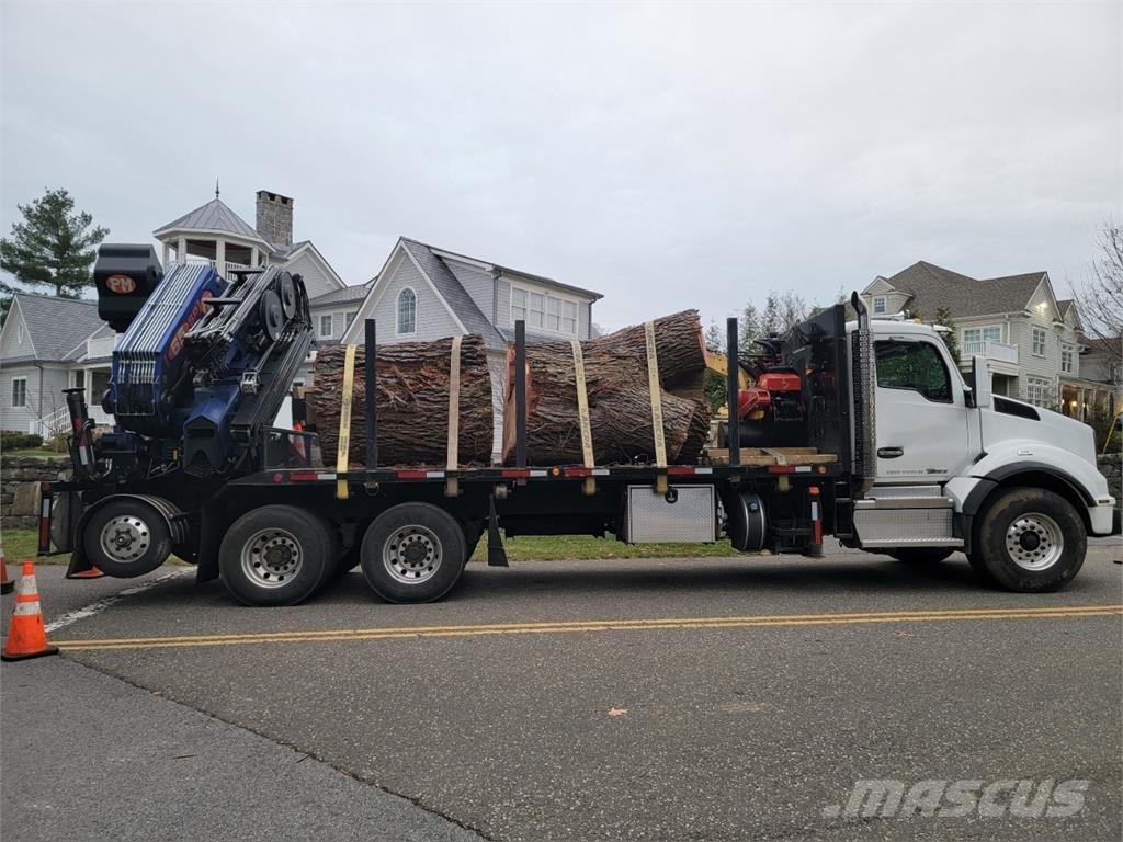 BIK TC-106 Camion plateau ridelle avec grue
