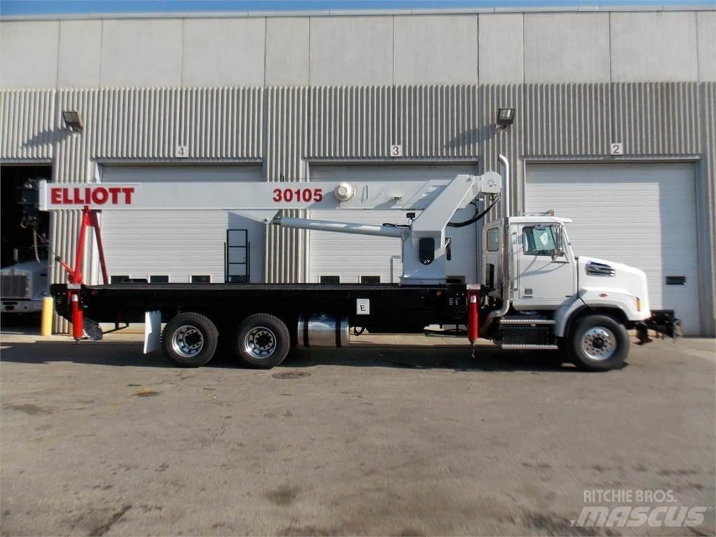Elliott 30105 Camion plateau ridelle avec grue