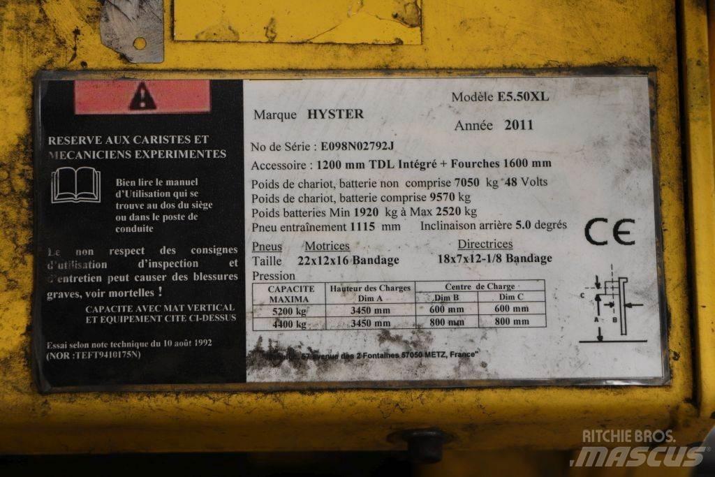 Hyster E5.50XL Chariots élévateurs électriques
