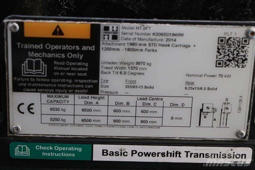 Hyster H7.0FT Chariots diesel