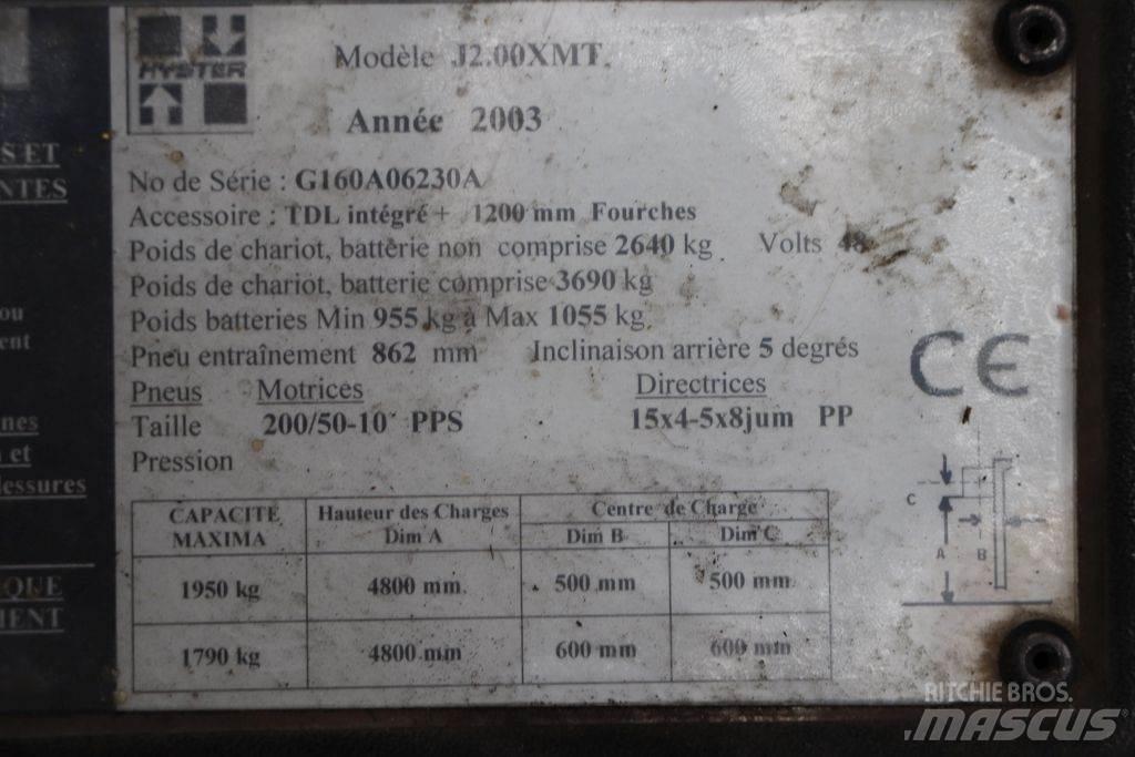 Hyster J2.00XMT Chariots élévateurs électriques