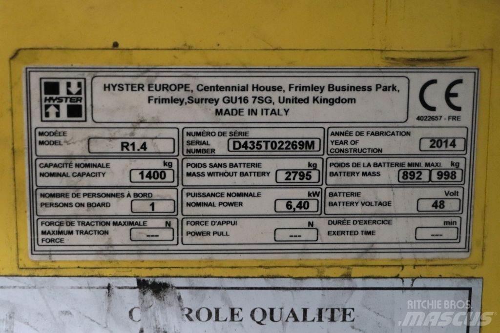 Hyster R1.4 Chariot à mât rétractable