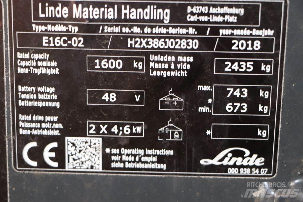 Linde E16C-02 Chariots élévateurs électriques